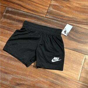 Nike Toddler Black Athletic Shorts Elastic Waist NWT 6M